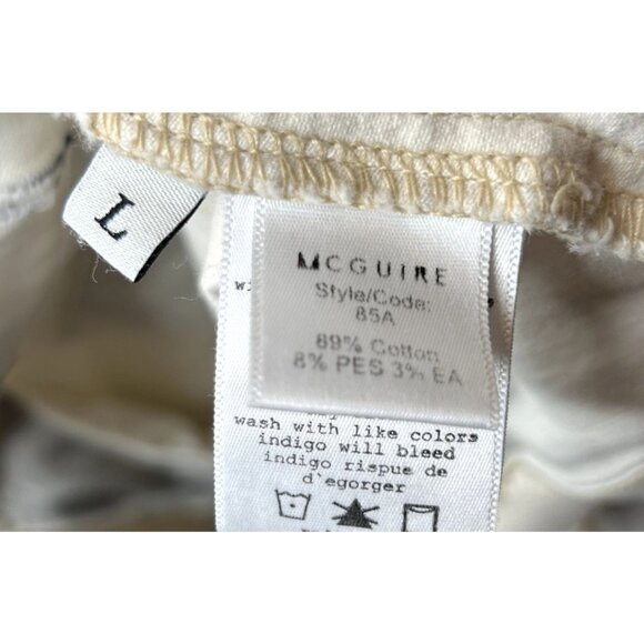 McGuire Ivory Distressed Trucker Jacket cropped stretch denim - Picture 9 of 12